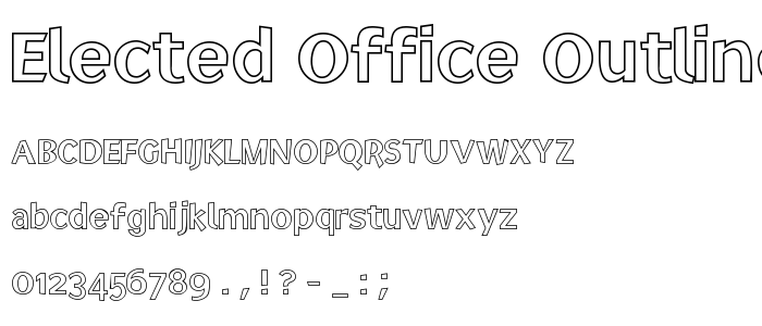 Elected Office Outline font